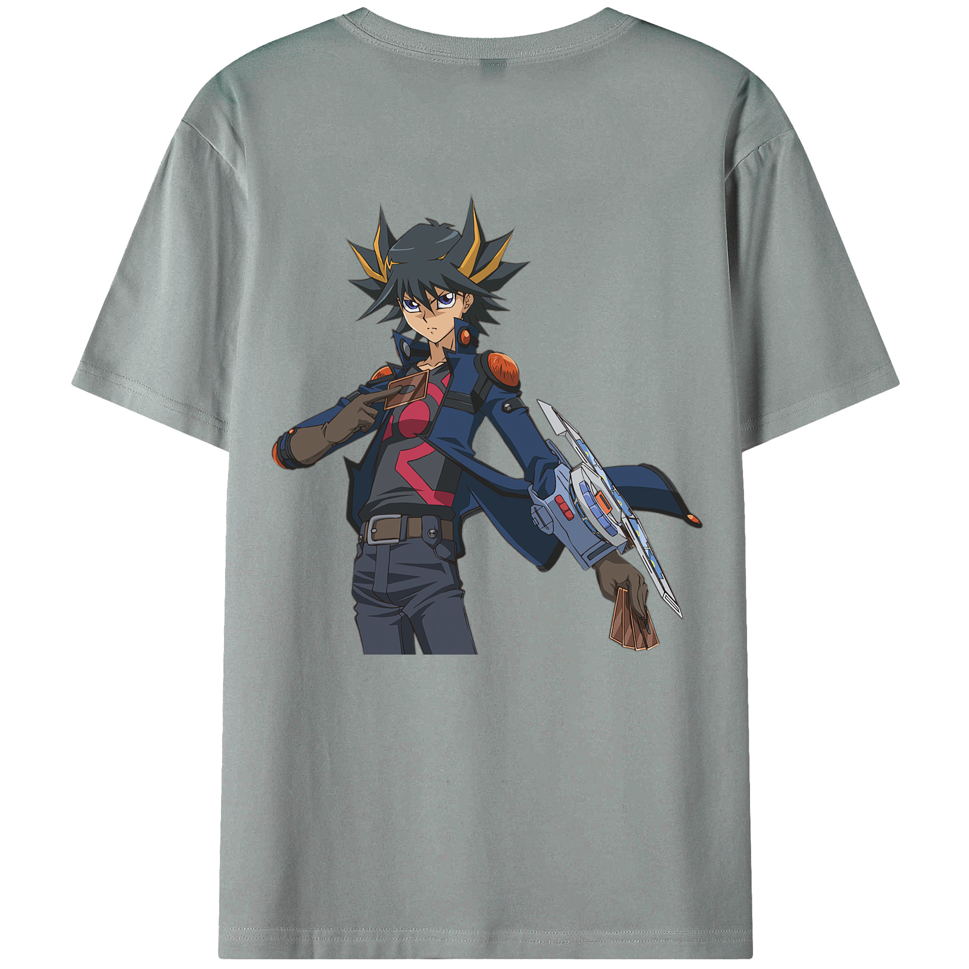 （画像用） 遊☆戯☆王 Yu-Gi-Oh! 綿100％ メンズ半袖Tシャツ（バックプリント） 通気性